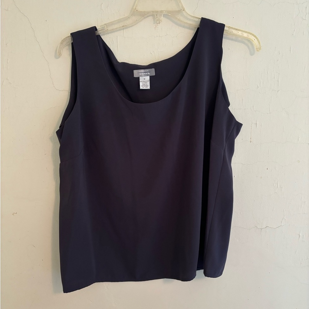 Urban Works camisole/tank top dark grey sleeveless 100% polyester size 1X